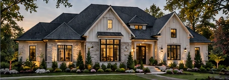 Modern farmhouse roof and exterior inspiration